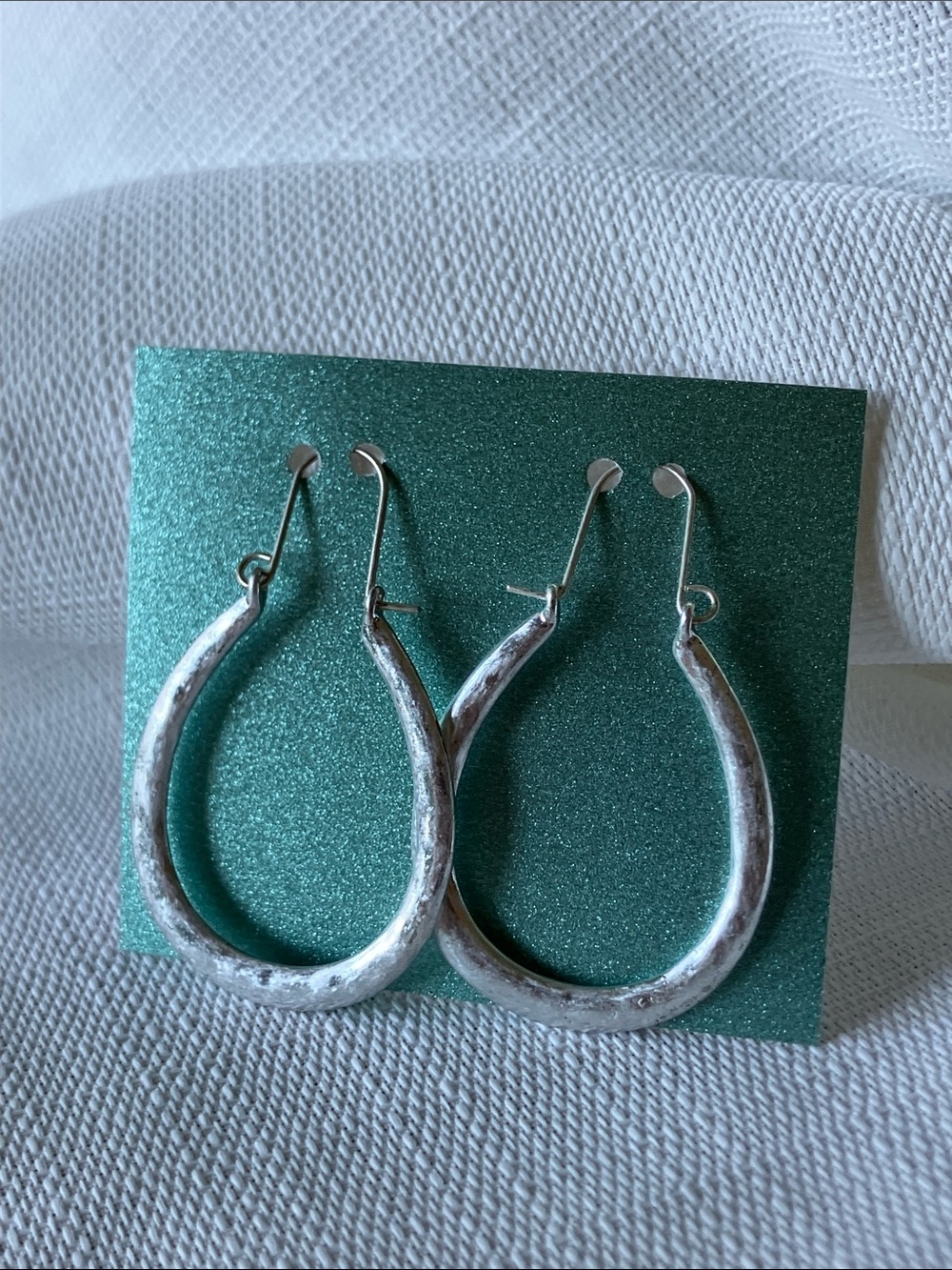 Profits for Poppi822 - Silver hammered hoops - Picture 3 of 3